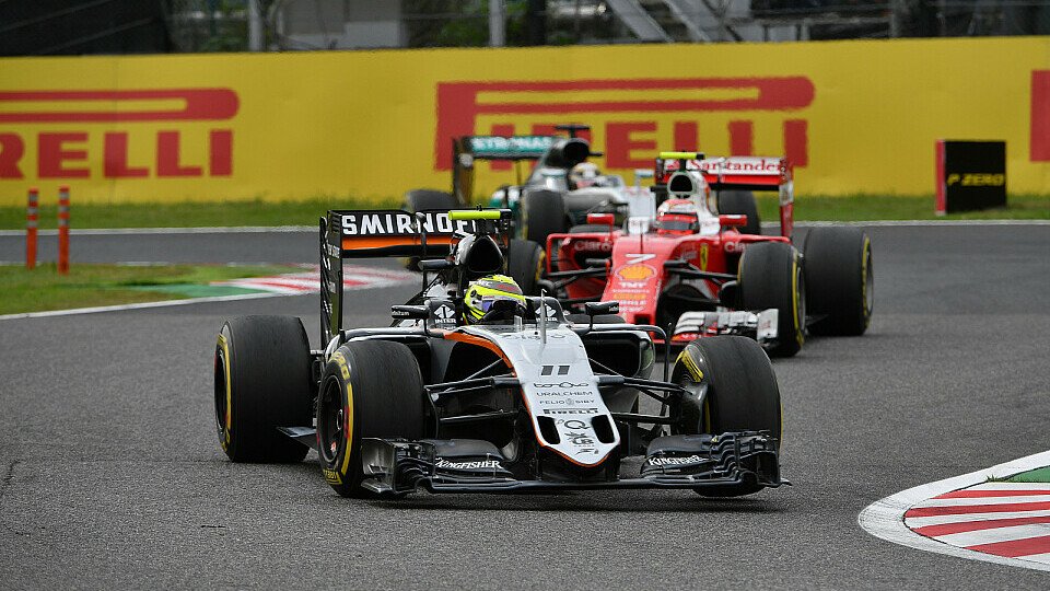 Zwischenzeitlich lag Sergio Perez auf Rang drei beim Japan GP, Foto: Sutton