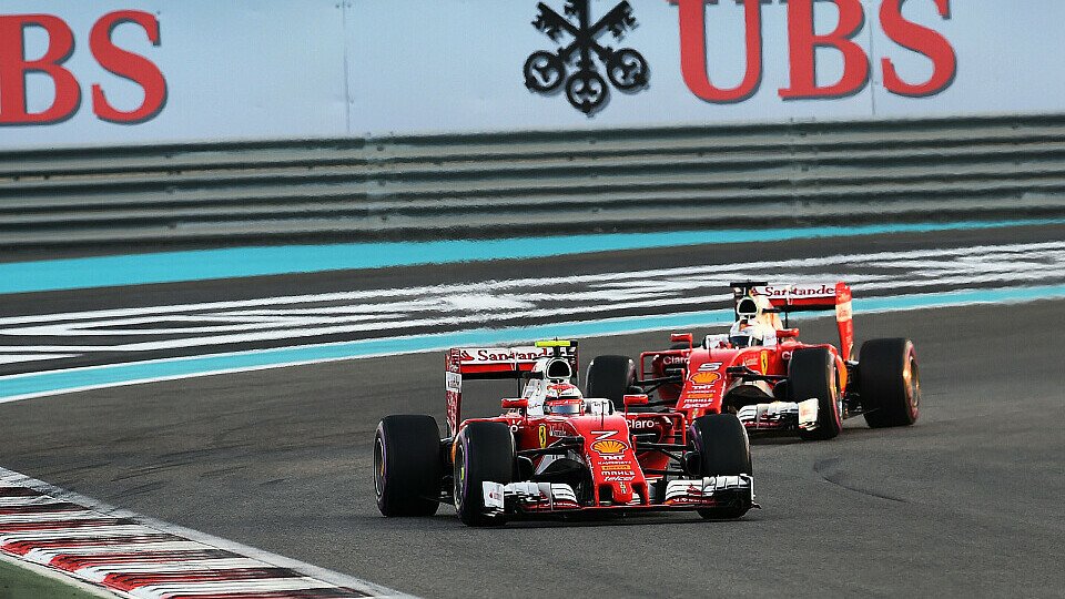 Sebastian Vettel und Kimi Räikkönen erwischten in Abu Dhabi Ferrari-Rennstrategien verschiedener Güte