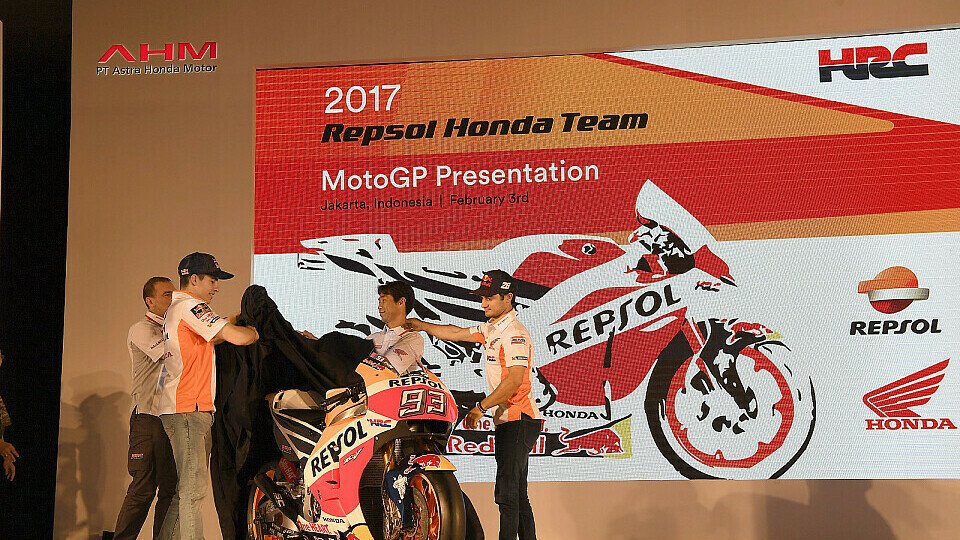 Repsol Hondas MotoGP-Launch 2017 fiel deutlich ab gegenüber der Konkurrenz, Foto: HRC