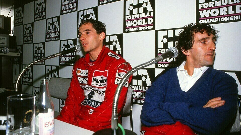 Zwischen Ayrton Senna und Alain Prost herrschte jahrelang ein erbitterter Krieg, Foto: Sutton