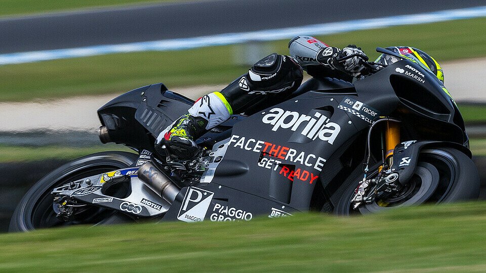 Aprilia zeigte seine neue Verkleidung am Mittwoch, Foto: MotoGP