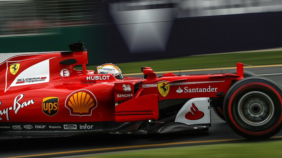 Sebasian Vettel stellte in seinem Ferrari einen neuen Streckenrekord in Melbourne auf, Foto: Sutton