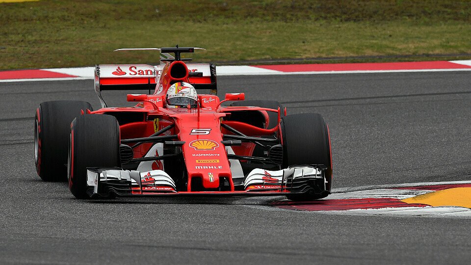 Ferraris Sebastian Vettel geht als Zweiter in den China GP in Shanghai, Foto: Sutton