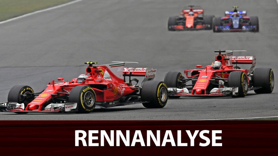 Verlor Sebastian Vettel hinter Kimi Räikkönen das Rennen?, Foto: Sutton