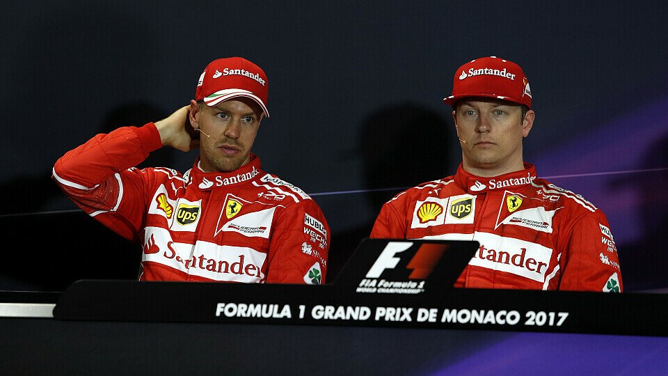 Von Räikkönen bezwungen: Sebastian Vettel war not amused, Foto: Sutton