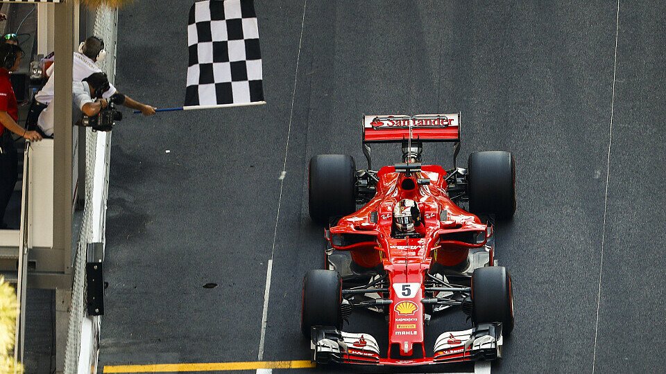 Ferrari-Pilot Sebastian Vettel hat den Großen Preis von Monaco gewonnen, Foto: Sutton