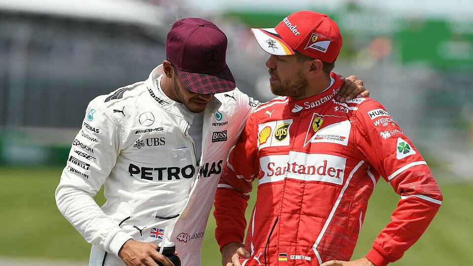 Lewis Hamilton und Sebastian Vettel liefern sich ein von Respekt geprägtes Duell, Foto: Sutton