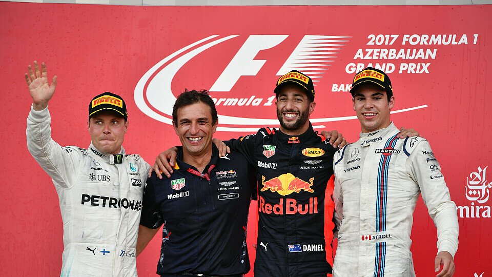 Ein Podium, das es nicht alle Tage gibt: Wie schafften es Ricciardo, Bottas und Stroll in Baku in die Top-3?, Foto: Sutton