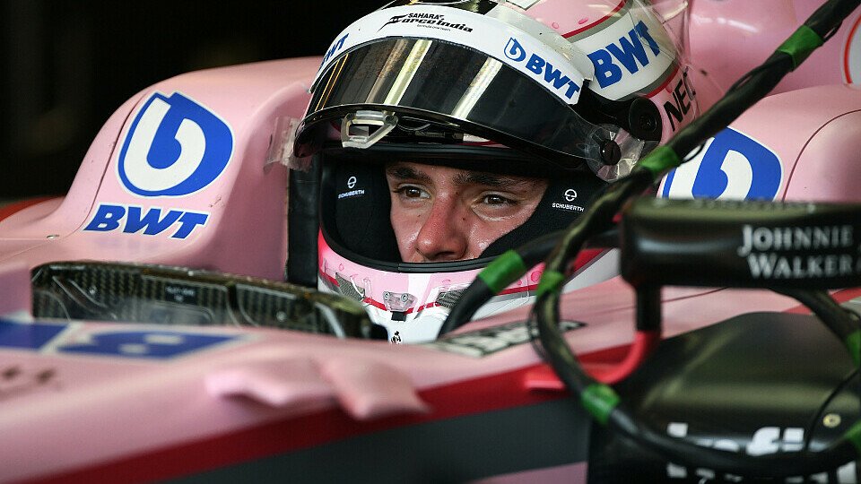 Lucas Auer drehte im Force India seine allerersten Runden im Formel-1-Rennwagen