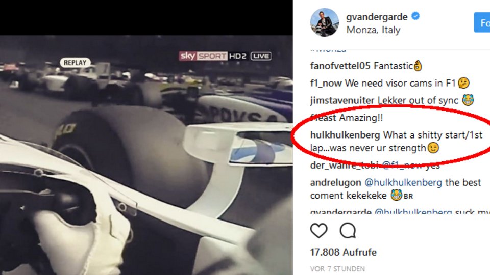 Nico Hülkenberg - Internet-Troll, Foto: Instagram/Giedo van der Garde