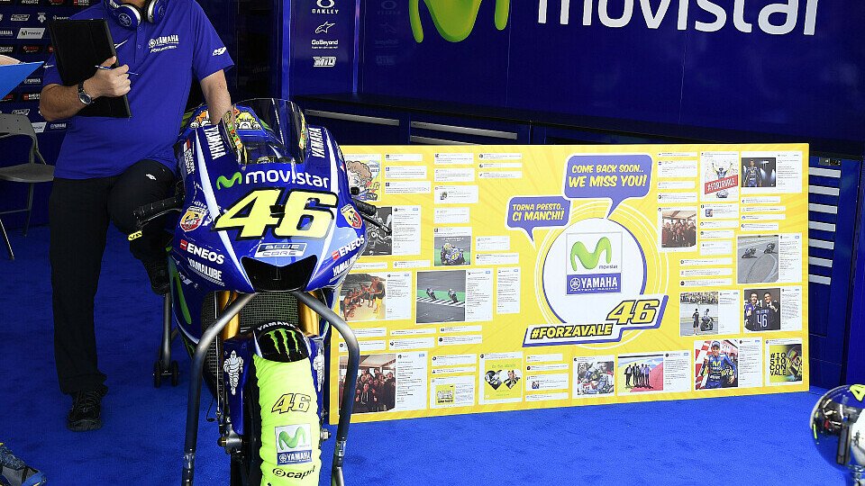 Im Vorjahr verpasste Valentino Rossi sein Heimrennen, Foto: Yamaha