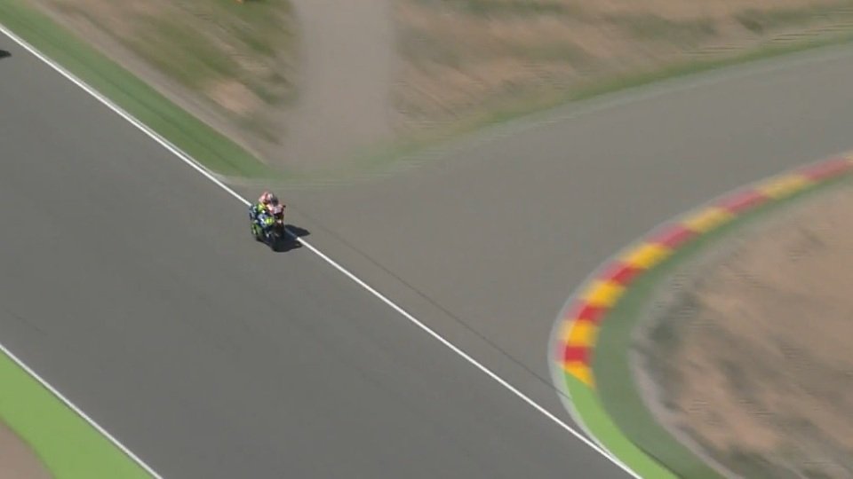 Zwischen Rossi und Pedrosa wurde es richtig eng, Foto: Screenshot/MotoGP