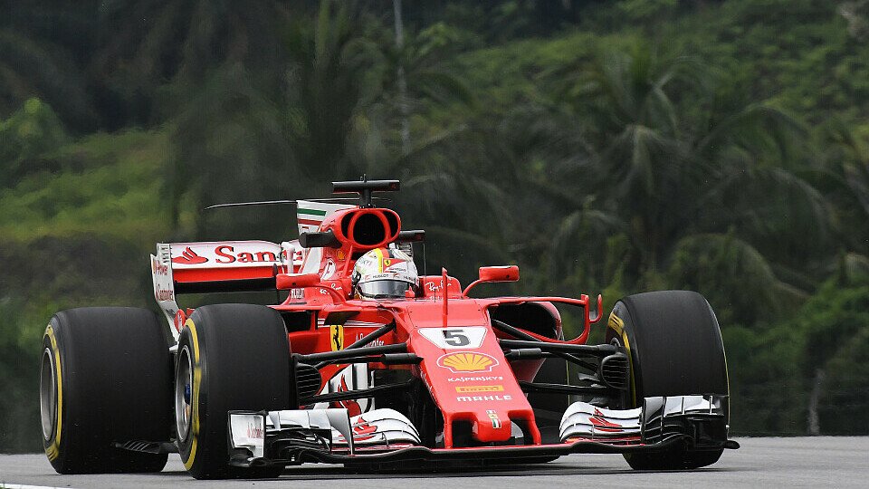 Ferrari-Pilot Sebastian Vettel hat das Formel-1-Training in Sepang, Malaysia dominiert, Foto: Sutton