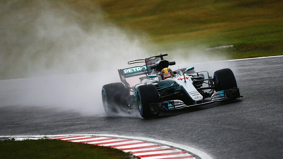 Lewis Hamilton holte sich die wenig aussagekräftige Bestzeit im regnerischen Suzuka