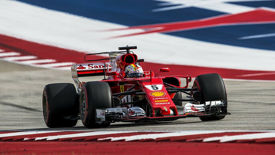 Sebastian Vettel (Ferrari) sieht sich beim Formel-1-Rennen in Austin mit exzellenten Siegchancen ausgestattet, Foto: Sutton