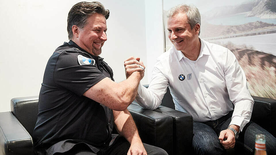 Jens Marquardt und Michael Andretti sind mit der Zusammenarbeit sehr zufrieden, Foto: BMW