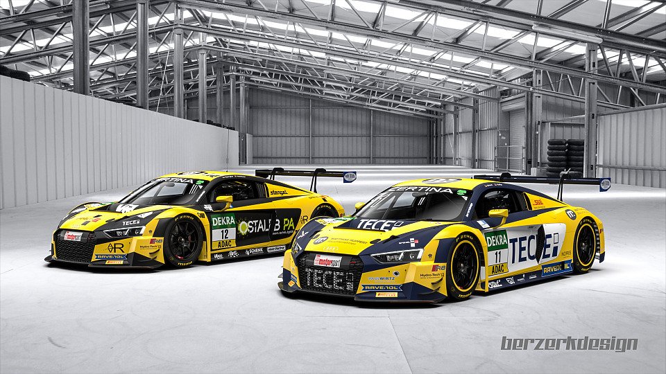 Auffällig: das Design der beiden Audi R8 LMS des Team EFP by TECE, Foto: ADAC GT Masters