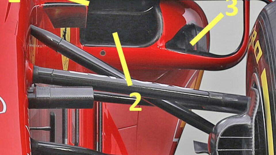 Ferrari hat am SF71H drei Einlässe am Seitenkasten, Foto: Ferrari