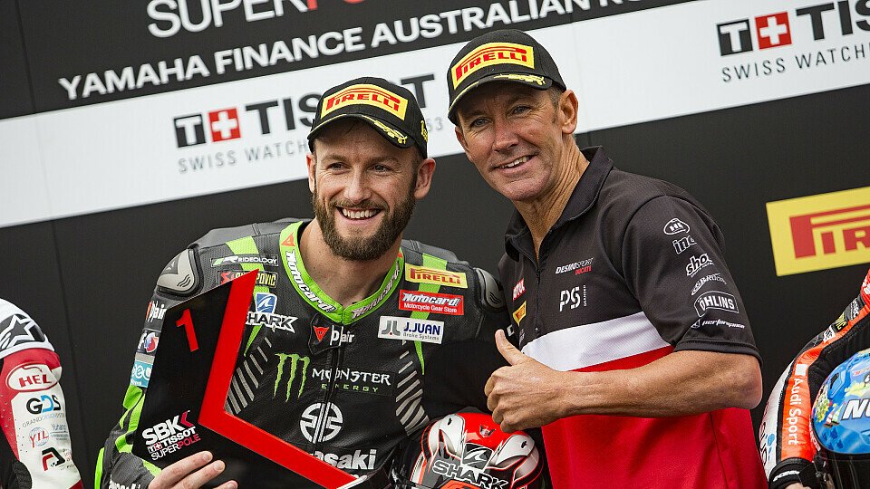 Tom Sykes hatte beim Superbike-Auftakt auf Phillip Island eine Menge Grund zu jubeln, Foto: Kawasaki