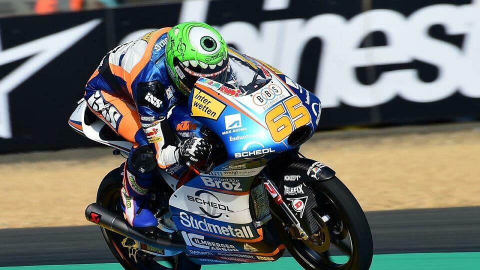 Auch Philipp Öttl war mit dem Monster-Helm unterwegs, Foto: Schedl GP