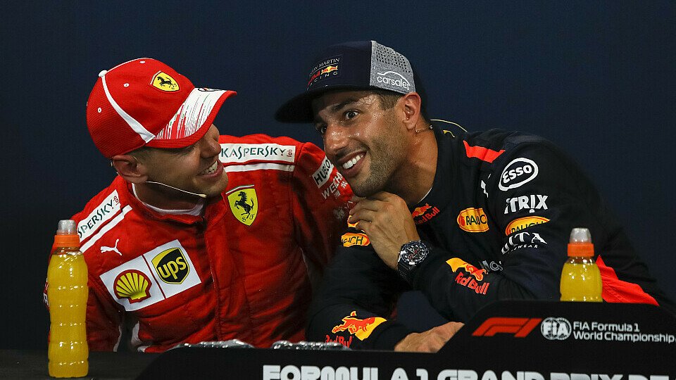 Kommt Sebastian Vettel Daniel Ricciardo auch auf der Strecke nah?, Foto: Sutton