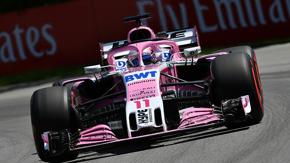 Sergio Perez klagt in Frankreich über ein erneut geplatztes Update bei Force India, Foto: Sutton