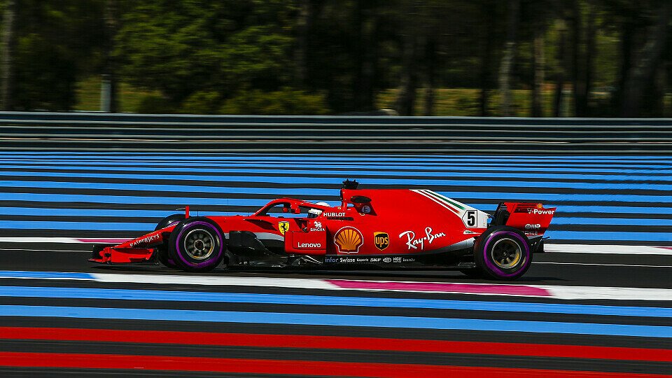 Ferrari-Pilot Sebastian Vettel hinkte der Konkurrenz von Mercedes und Red Bull in den Trainings für den Frankreich GP hinterher