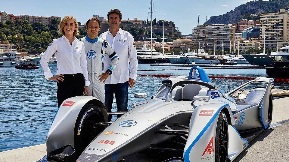 Susie Wolff und Felipe Massa mit dem neuen Venturi-Auto, Foto: Venturi