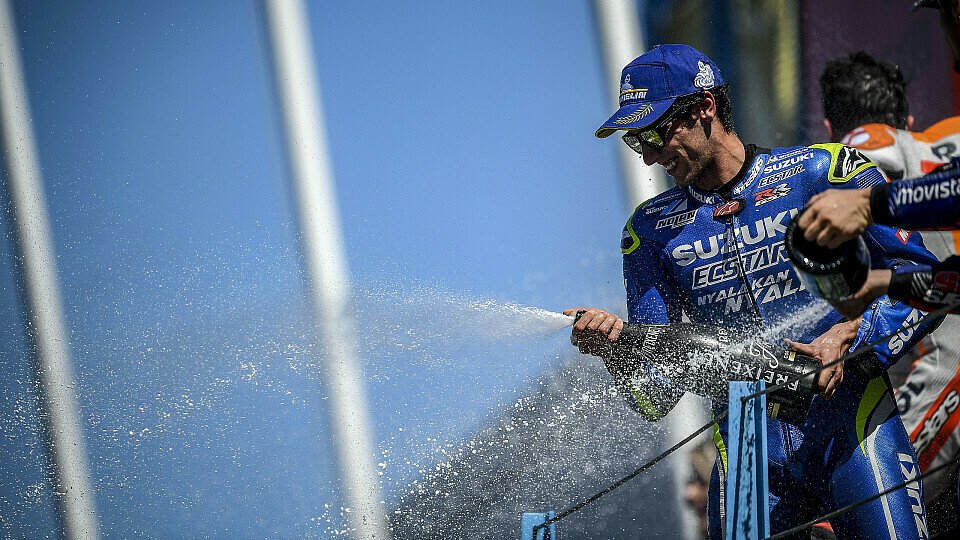 In Sepang fährt Alex Rins zum vierten Mal in der Saison 2018 auf das MotoGP-Podium, Foto: Suzuki