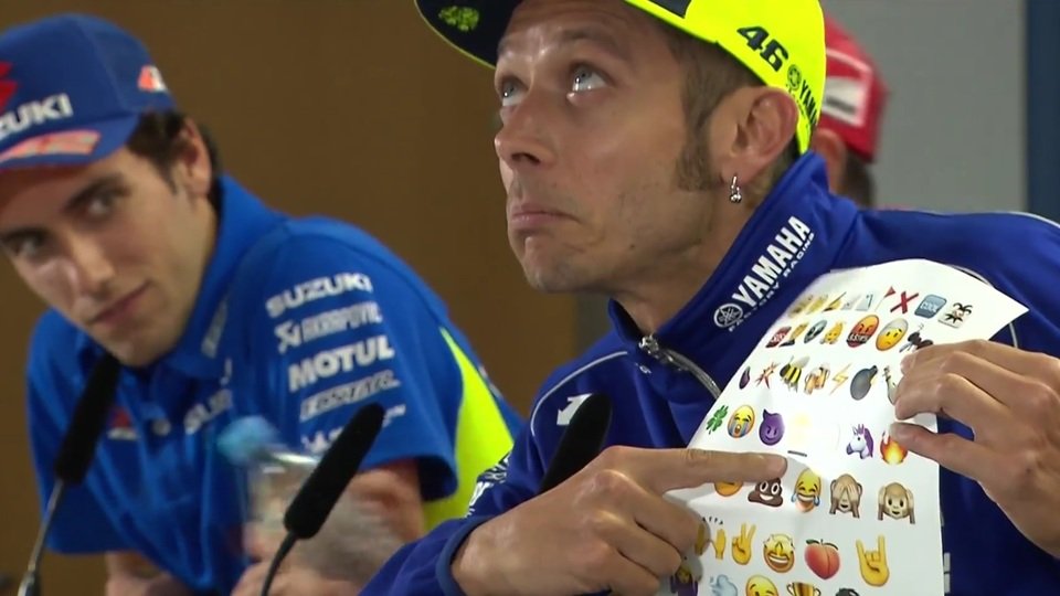 Valentino Rossi stellte eines seiner Emojis direkt nach, Foto: Screenshot/MotoGP