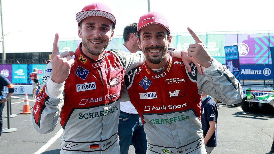 63 Rennen lang Teamkollegen bei Audi: Daniel Abt und Lucas di Grassi, Foto: Audi Communications Motorsport / Michael Kunkel