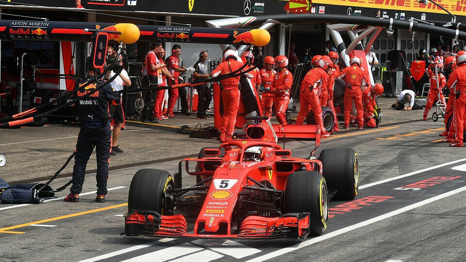 Sebastian Vettel absolvierte in Hockenheim den schnellsten Stopp, Foto: Sutton
