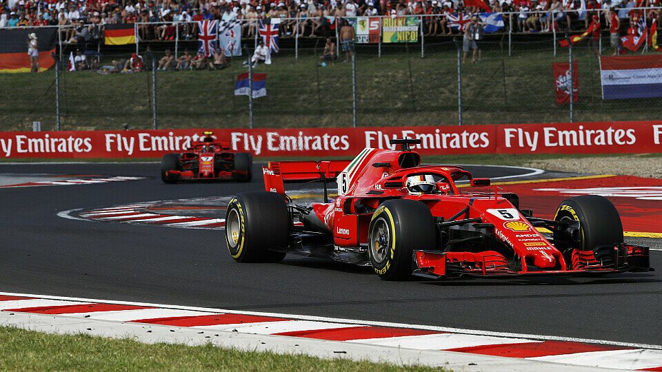 Sebastian Vettel beendete das Rennen in Ungarn nach Crash mit Bottas auf Platz 2, Foto: Sutton