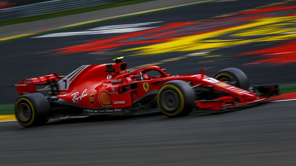 Ferrari-Pilot Kimi Räikkönen markierte beim 2. Freien Training der Formel 1 in Spa-Francorchamps die Bestzeit, Foto: Sutton