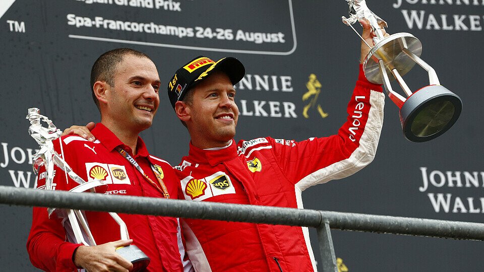 Sebastian Vettel triumphiert in Spa, Foto: Sutton
