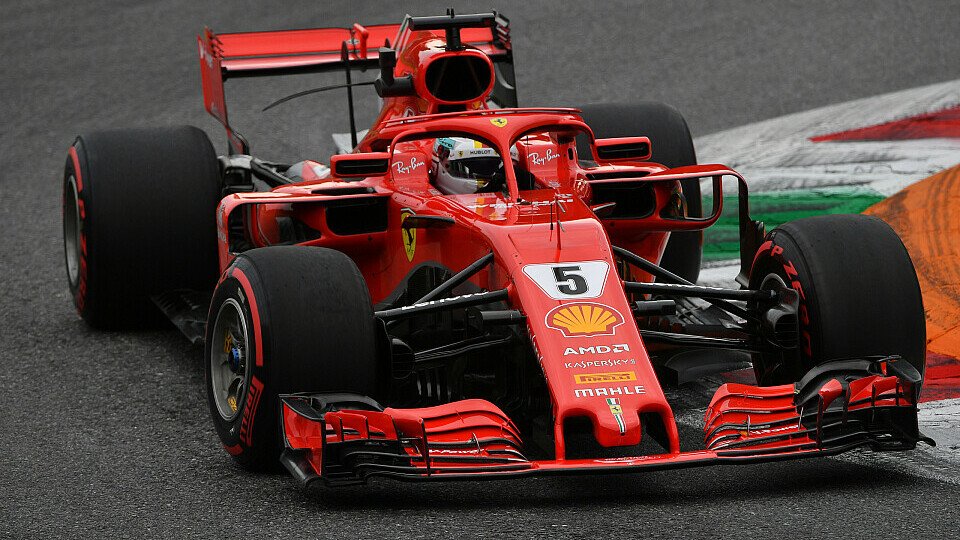 Ferrari-Pilot Sebastian Vettel fuhr im zweiten Training der Formel 1 in Monza Bestzeit, Foto: Sutton