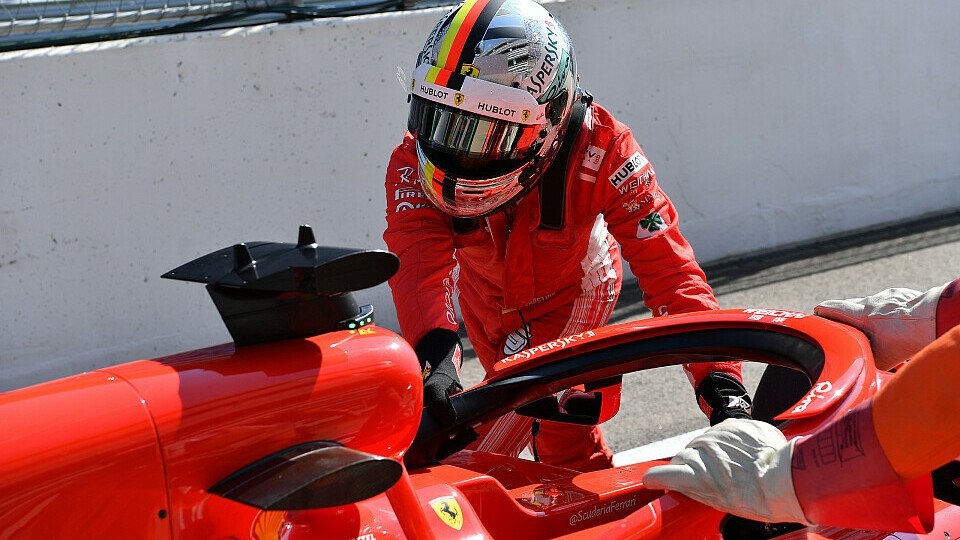 Sebastian Vettel startet nur zur Hälfte auf dem neuen Asphalt, Foto: Sutton