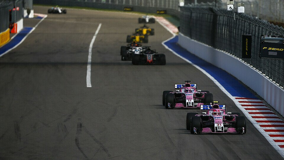 Force India war in Russland mit seiner Teamorder gegen Haas nicht erfolgreich, Foto: Sutton