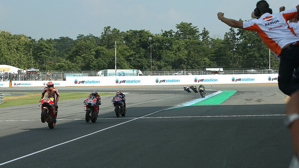 Marc Marquez siegte 2018 beim Debüt des Thailand-GPs in Buriram, Foto: Repsol