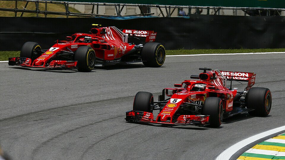 Vettel und Räikkönen spielten in Brasilien als Team, sodass der Finne Ferrari ein Podium rettete