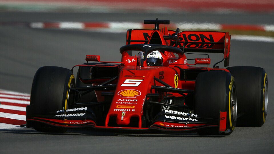 Sebastian Vettel rettete die Testbestzeit in Barcelona nach Hause, Foto: LAT Images