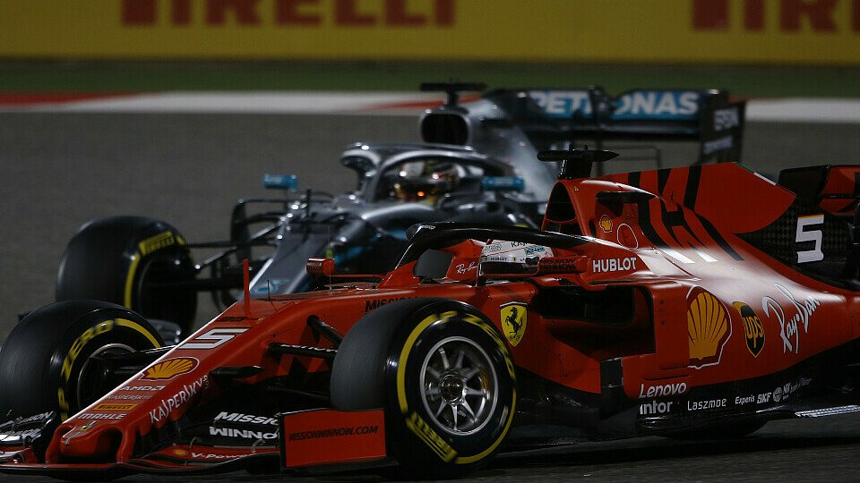 In Bahrain, wie Kanada Powerstrecke, flog Ferrari Mercedes auf und davon, Foto: LAT Images