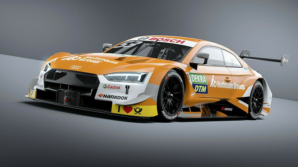 Immer ein Hingucker: Der orangefarbene Audi RS 5 DTM von Jamie Green, Foto: Audi Communications Motorsport