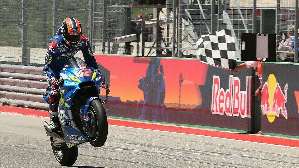 Alex Rins feierte 2019 in Austin seinen ersten MotoGP-Sieg., Foto: LAT Images