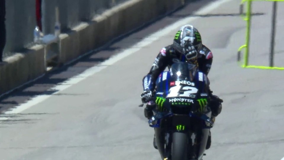 Maverick Vinales konnte seine Pannenserie selbst nicht fassen, Foto: Screenshot/MotoGP