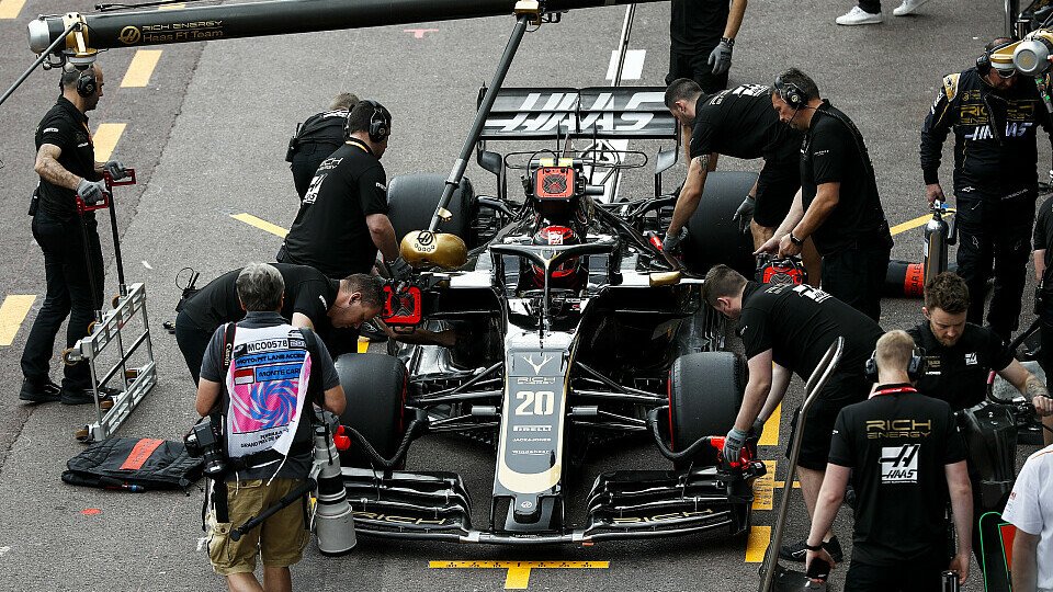 Haas sorgte im ersten Training in Monaco für kuriose Szenen, Foto: LAT Images