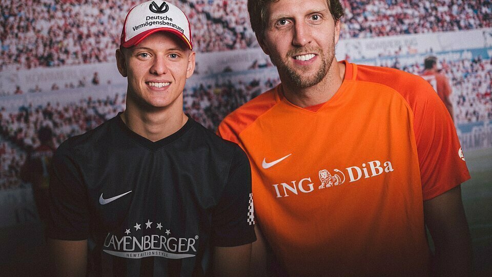 Mick Schumacher trifft einmal mehr auf Dirk Nowitzki, Foto: Champions for Charity