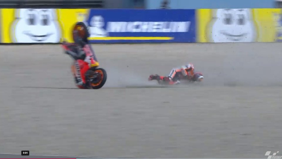 Jorge Lorenzo crashte im MotoGP-FP1 von Assen, Foto: MotoGP.com/Screenshot
