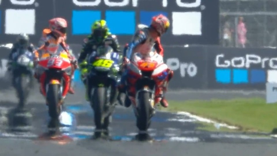Marquez, Rossi und Miller bummelten in Q2 vor sich hin, Foto: Screenshot/MotoGP