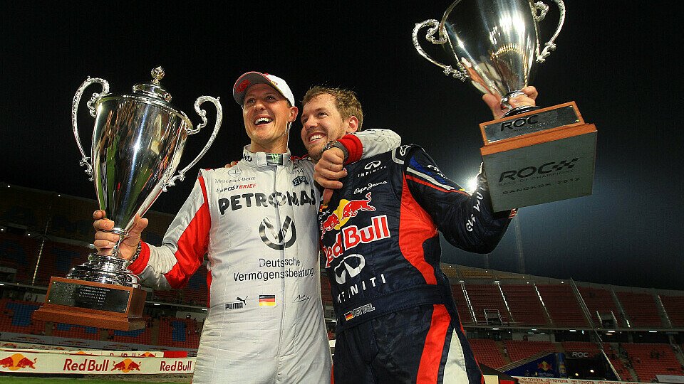 Für Sebastian Vettel wird Michael Schumacher für immer unerreicht bleiben, Foto: LAT Images